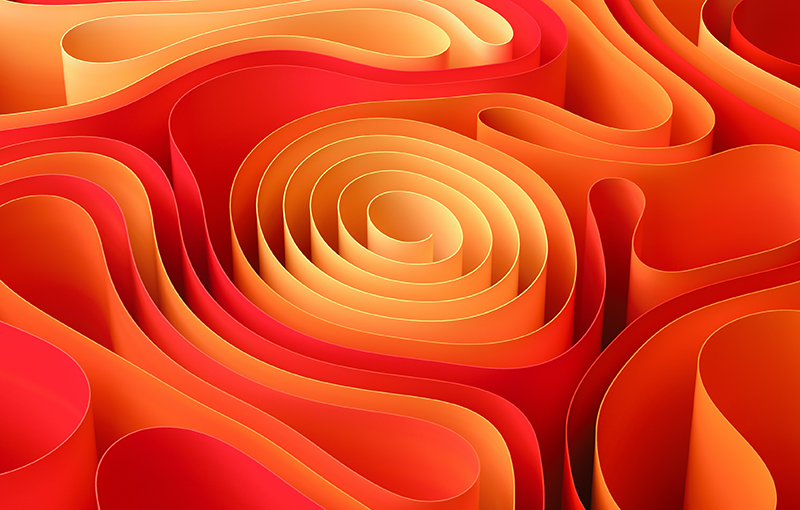 Orange quilled pages