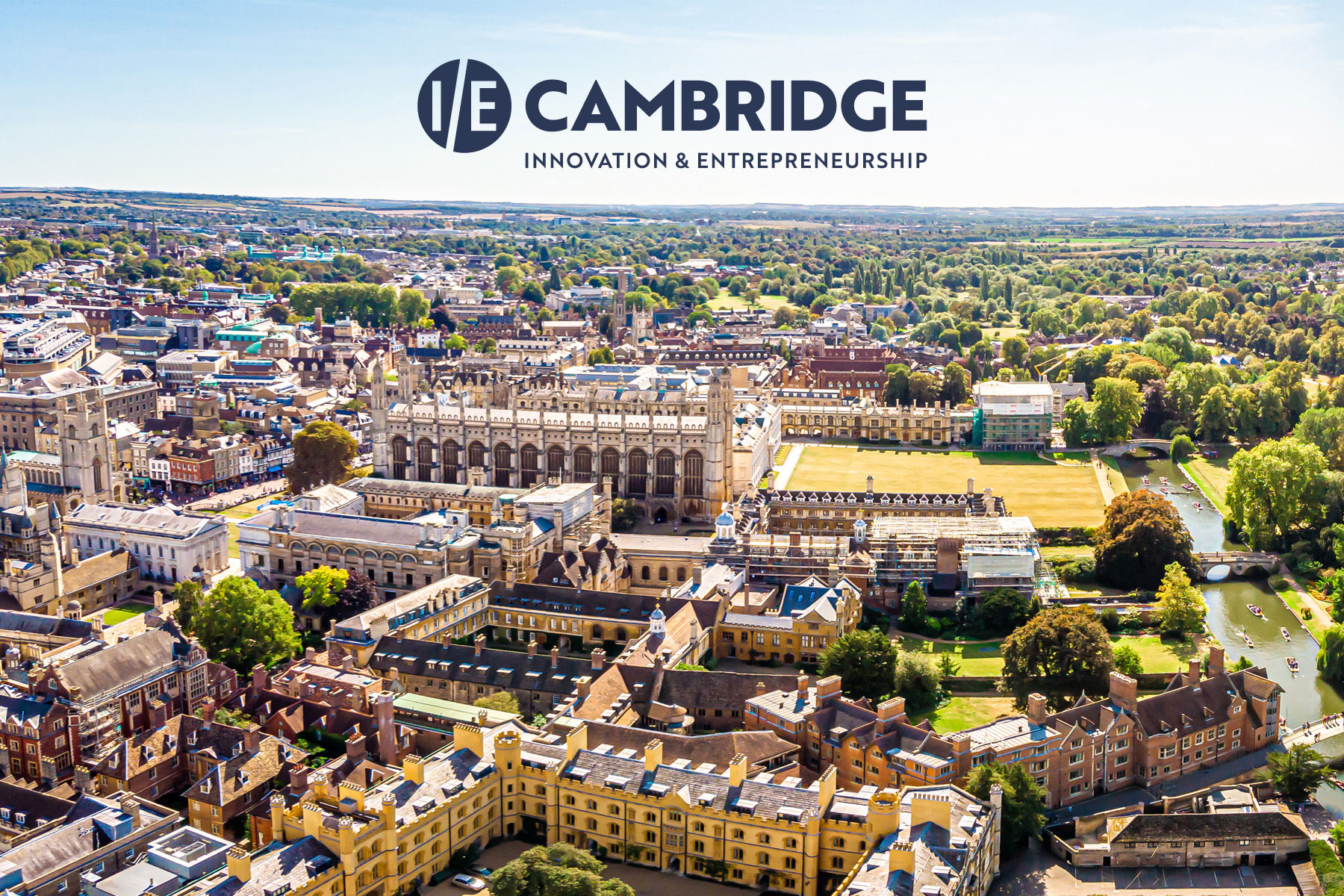 Cambridge skyline with IE Cambridge logo